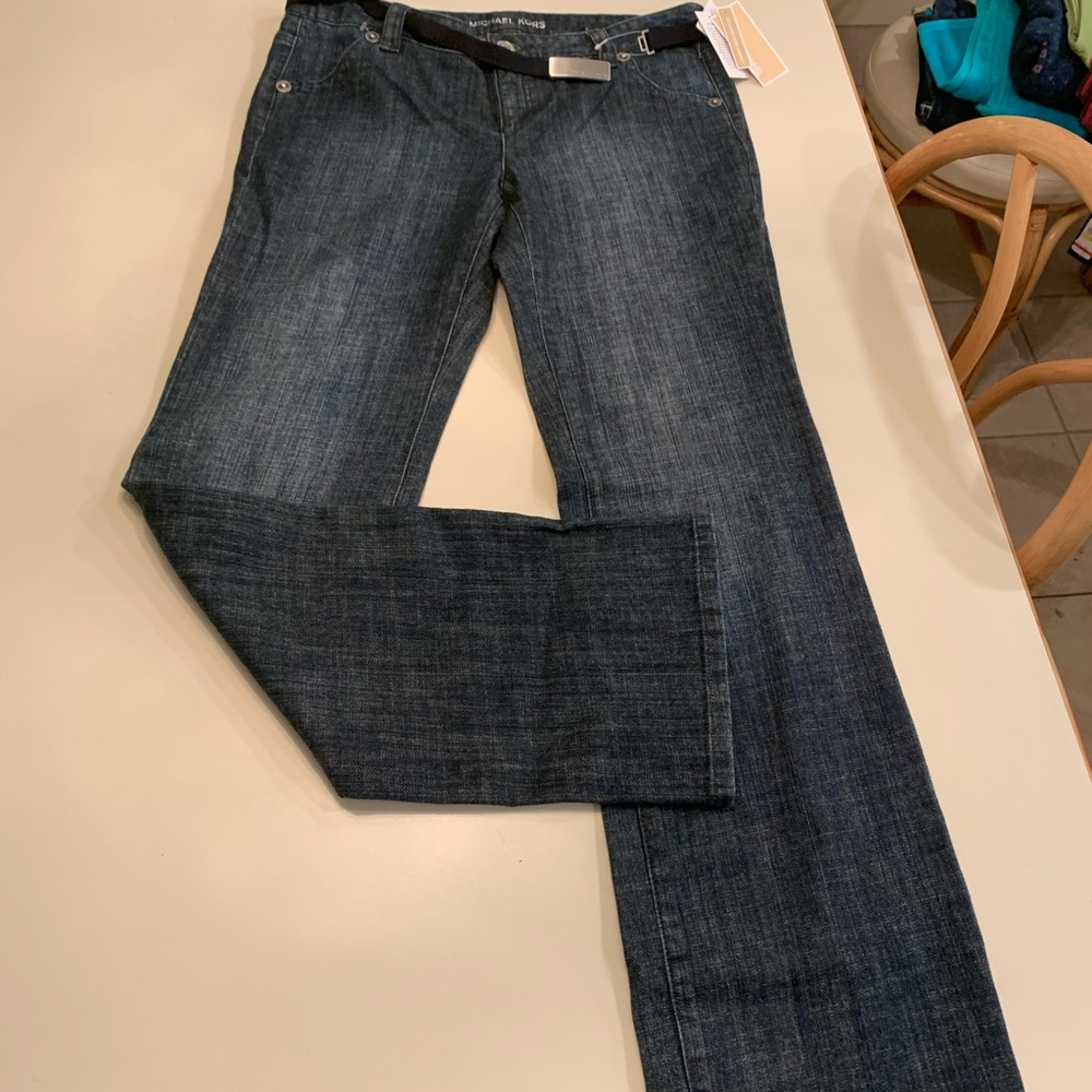 Michael Kors Belted Trouser Jeans sz 10 NWT